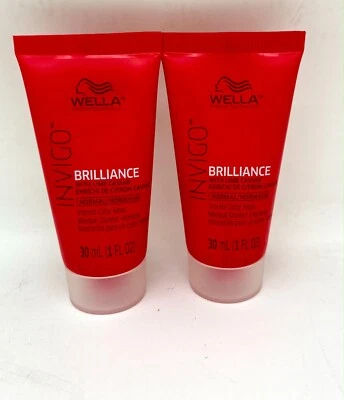 Wella Brilliance Invigo Color Hair Mask Normal Vibrant 1 oz Travel Size 2 PACK! - Image 1 of 4