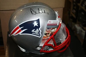 NEW ENGLAND PATRIOTS DREW BLEDSOE #11 SIGNED F/S REPLICA HELMET JSA WITNESS  - Picture 1 of 1