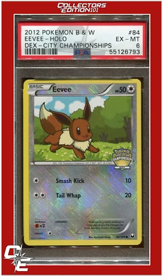 Dark Explorers 84 Eevee Holo City Championships PSA 6 - Image 1 of 2