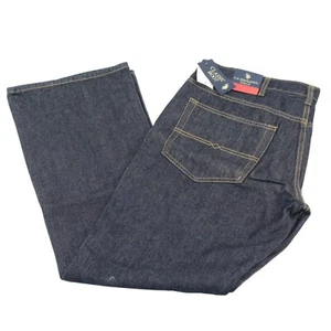 US Polo Assn Mens 38X32 Classic Dark Blue Jeans Boot Cut Opening Slim Leg NWT - Picture 1 of 17
