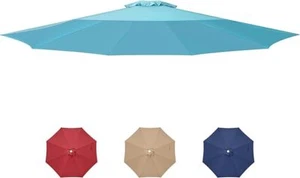 9FT 8Rib Patio Umbrella Canopy Replacement Top Cover Market Table Sun Shade Outd - Picture 1 of 78