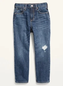 Old Navy Kid Youth Girls High-Waisted Slouchy Straight Ripped Jeans 16 $35 - Picture 1 of 2