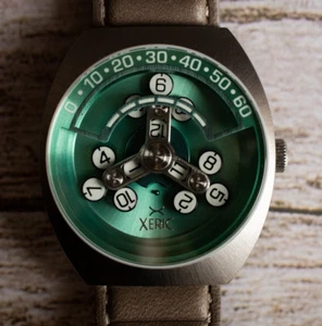 Xeric Scrambler Automatic Wandering Hour Aqua Grey Watch - Picture 1 of 8