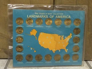 1969 Franklin Mint Landmarks Of America Complete 20 Piece Coin Set - Picture 1 of 12