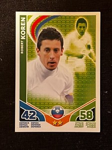 CARD TOPPS MATCH ATTAX STAR WORLD 2010 ROBERT KOREN SLOVENIA