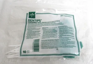 Medline DenTips hisopos orales desechables con dentífrico 10 unidades MDS096504 nuevo - Imagen 1 de 5