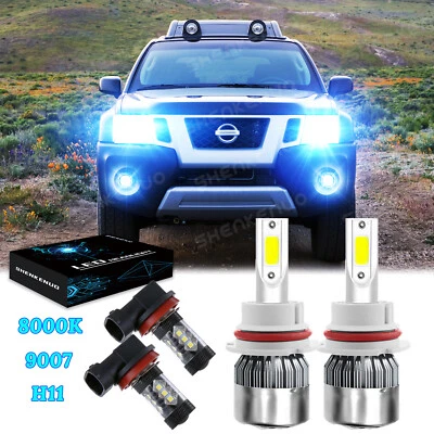 For Nissan Xterra 2005 2006-2015 4PC LED Headlight High Low Beam Fog Light Bulbs - Image 1 of 4