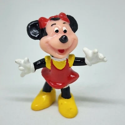Vintage Minnie Mouse Red Dress PVC Figure Disney Applause Cake Topper Hong Kong - Image 1 of 4