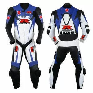 SUZUKI GSXR Carreras Traje de Cuero Moto Chaqueta de Cuero de Moto Pantalones 54 - Imagen 1 de 2