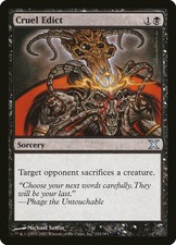 1X Cruel Edict Tenth Edition EX FOIL MTG CARD