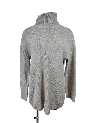 Nuevo con etiquetas Suéter Talbots Gris Mezcla de Lana Cuello Simulado Tejido Acanalado Mediano Para Mujer N26 Foto 1 de 4
