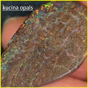 11.8 TCW MULTICOLOURED Natural AUSTRALIAN Boulder MATRIX Opal Stone +VIDEO - Picture 1 of 10