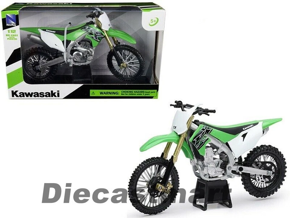  New Ray 1:12 2019 Kawaski KX 450F motocicleta bicicleta suja verde fundido 58103  - Imagem 1 de 1