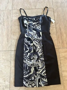 Bebe STRAPLESS BUSTIER Dress Size S Color B/W - Picture 1 of 5