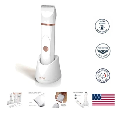 Afeitadora eléctrica versátil - Recortadora de cuerpo e ingle impermeable con recarga USB Foto 1 de 4