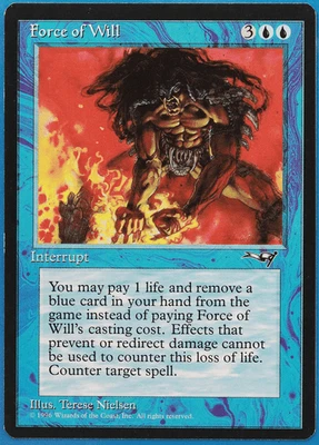 Force of Will Alliances NM Blue Uncommon MAGIC MTG CARD (ID# 507604) ABUGames - Image 1 of 2