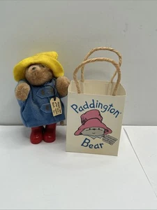 VTG 1987 Eden Toys 5” Mini Plush Jointed Paddington Bear in Bag W/Tag Red Boots - Picture 1 of 4
