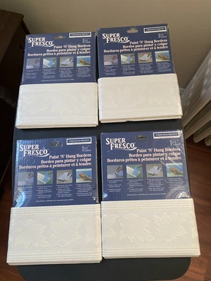 20 yards Vintage NOS Super Fresco Paint ‘N’ Hang Borders Graham & Brown Leaf  - Image 1 of 4