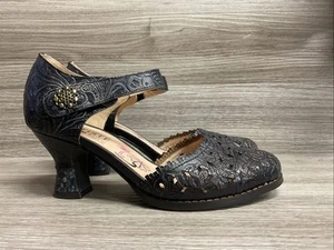 Scarpa Mary Jane L'Artiste Spring Step Visionary in pelle - tacco nero lavorato 40 9 - Foto 1 di 9