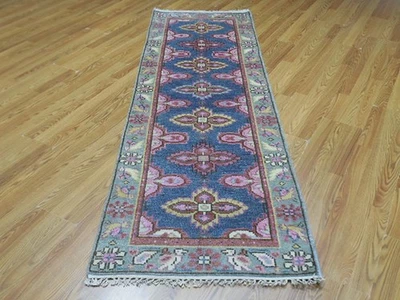 Alfombra bohemia, alfombra turca Oushak Ushak, alfombra de diseño contemporáneo 2,7x8 pies Foto 1 de 4