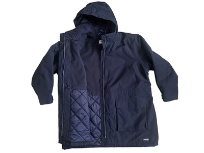 Chaqueta Parka Para Hombres Land's End Azul Marino Squall Cremallera Completa Con Capucha A Prueba de Viento y Agua 2X Foto 1 de 4
