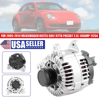 Alternator For 2007 2008 2009 Volkswagen Rabbit 2010-2013 2014 Golf 2.5L 140Amp - Image 1 of 4