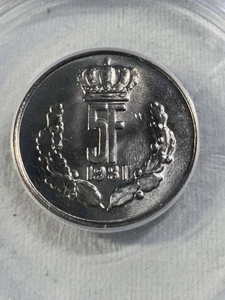 1981 Luxembourg 5 Francs Graded MS 67 by ANACS - Picture 1 of 8