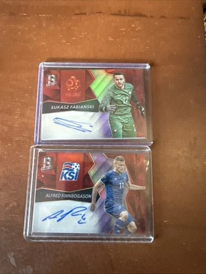 2016-17 Spectra Soccer Red AUTO  Lukasz Fabianski 19/50,Alfred Finnbogason 63/65 - Image 1 of 4