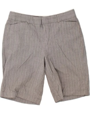 DOCKERS Womens High Waist Casual Shorts US 14 XL W34 Grey Check Cotton AX15 - Image 1 of 3