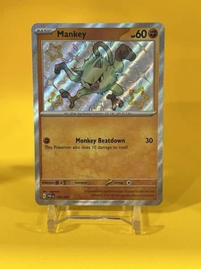 Mankey # 169/091 Baby Shiny SV Paldean Fates Pokemon Card NM - Picture 1 of 2