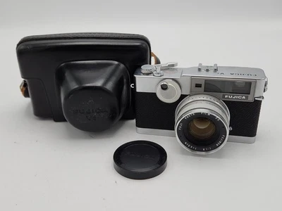 Cámara telémetro de película Fujica V2 35 mm de colección con lente de 4,5 cm 45 mm F1,8 Foto 1 de 4