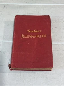 1910 BAEDEKER's Travel Guide: Belgium and Holland London Printing With Maps - Picture 1 of 15