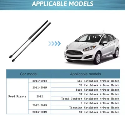Ford Fiesta 2011-2019 Rear Tailgate Gas Spring Shock Lift Struts - Image 1 of 4