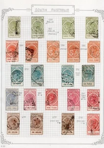 AUSTRALIA PREDECIMAL SOUTH AUSTRALIA SELECTION ON SHEET VERY FINE USED,,...... - Picture 1 of 6