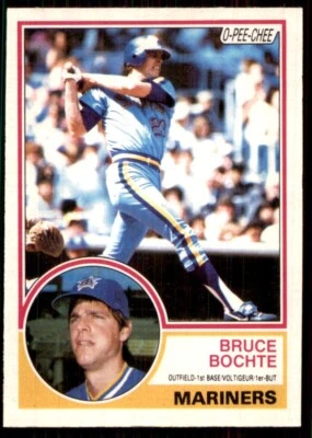 1983 O-Pee-Chee Set Break #28 Bruce Bochte Seattle Mariners - Image 1 of 2