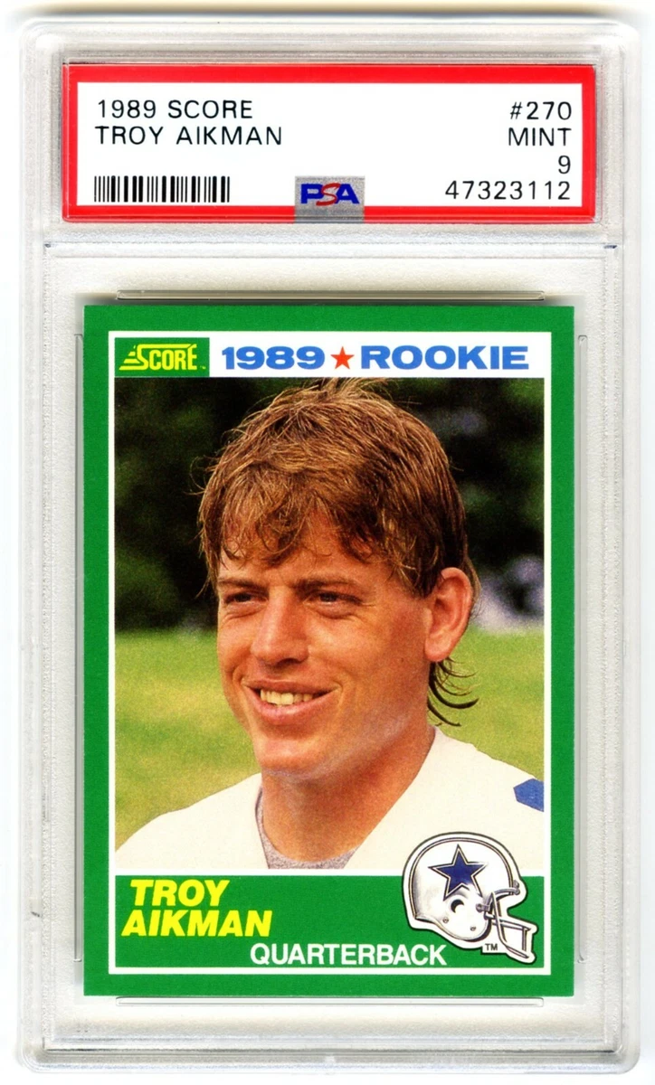 Troy Aikman 9 Graded Rookie Football Trading Cards & Accessories