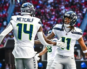 Jaxon Smith-Njigba Touchdown Catch Seattle Seahawks 8x10 NFL Football Foto - Bild 1 von 1