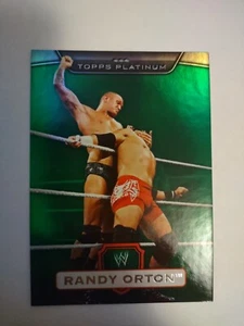WWE Randy Orton #97 2010 Topps Platinum Green Parallel Card SN /499 - Picture 1 of 2