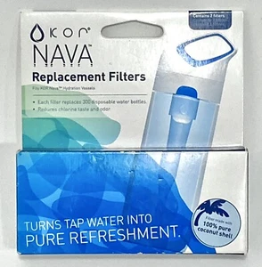 KOR Nava Water Bottle Replacement Filters 2-Pack Model 3121 - NEW Sealed - Picture 1 of 13