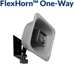 Valcom V-1080-GY 1Way 3watt Amplified Speaker FlexHorn w/ Mounting Bracket Gray - Picture 1 of 1