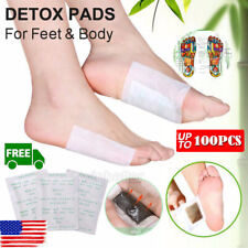 100 PCS Detox Foot Patches Pads Lymphatic Drainage Ginger Body Toxins Cleansing