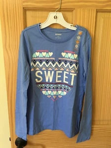 NWT Gymboree Lilac Heart Tee Shirt Top Girls Outlet Long sleeve - Picture 1 of 1