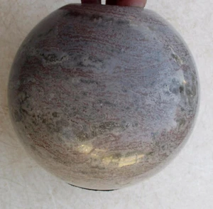 Stone Utensil Holder Sphere of Brown Cloud Rhyolite 152mm for Home Decor or Gift - Picture 1 of 12