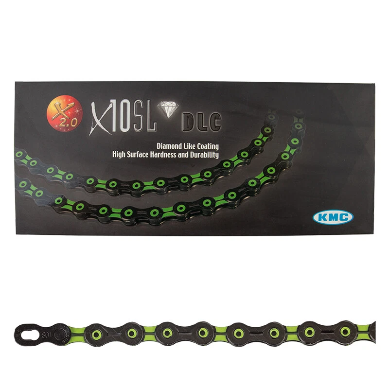 Kmc X10SL Chain Kmc 1/2x11/128 X10sl 10s Bk/gn 116l - Image 1 of 1
