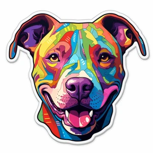 Autoaufkleber Sticker Pit Bull Terrier Aufkleber 9X9 cm - Bild 1 von 1