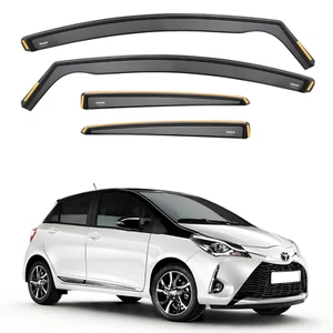 ISPEED Wind Deflectors for Toyota Yaris MK3 2011-2019 5-Door Hatchback 4pc Set - Picture 1 of 11