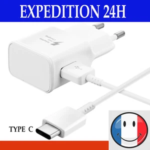 CHARGEUR RAPIDE CABLE TYPE-C Pour Samsung Galaxy A20E/A30/A40/A50/A60/A70 - Zdjęcie 1 z 3