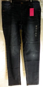 NWT **JUSTICE** Girls Blue Stretch Denim Simply-Low Jegging Pants Size 18.5 NEW - Picture 1 of 5
