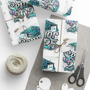 Graduation Wrapping Papers Senior 2025 Congrats Gift Wrap Roll Decoration - Picture 1 of 25