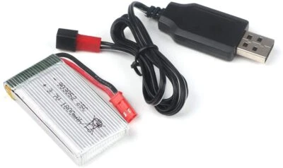 3.7V 1800mAh 25C Li-Po Akku für Quadrocopter mit JST Stecker & USB-Kabel - Bild 1 von 4